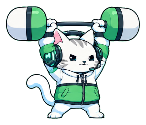 PUMPUR lifting a barbell of pump pills
